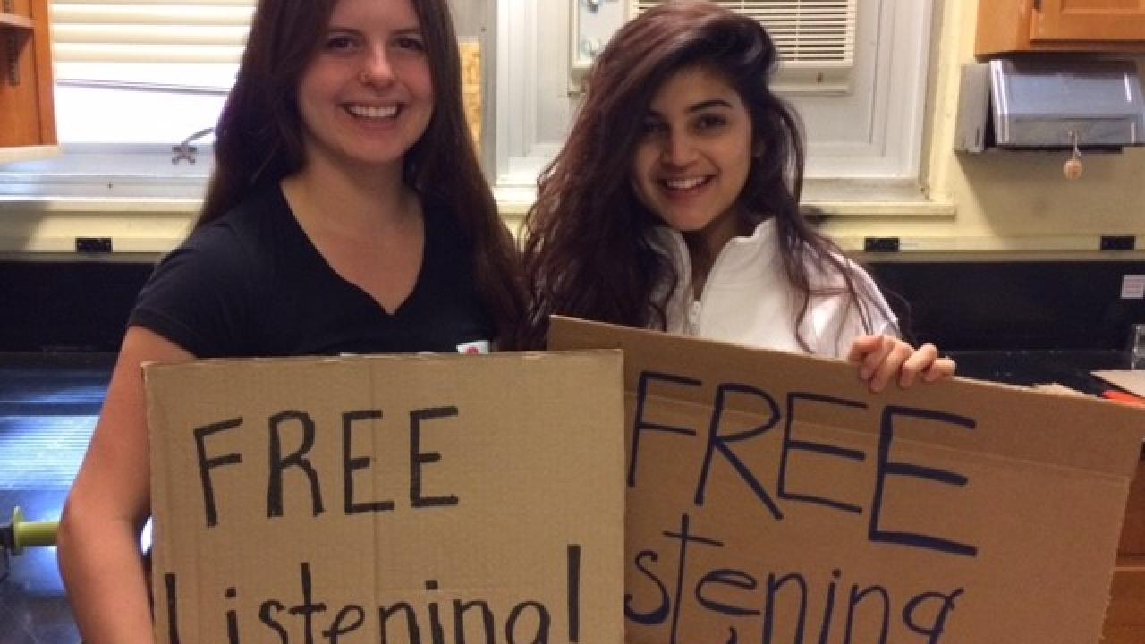 UC Davis students who listen to what people have to say for free.