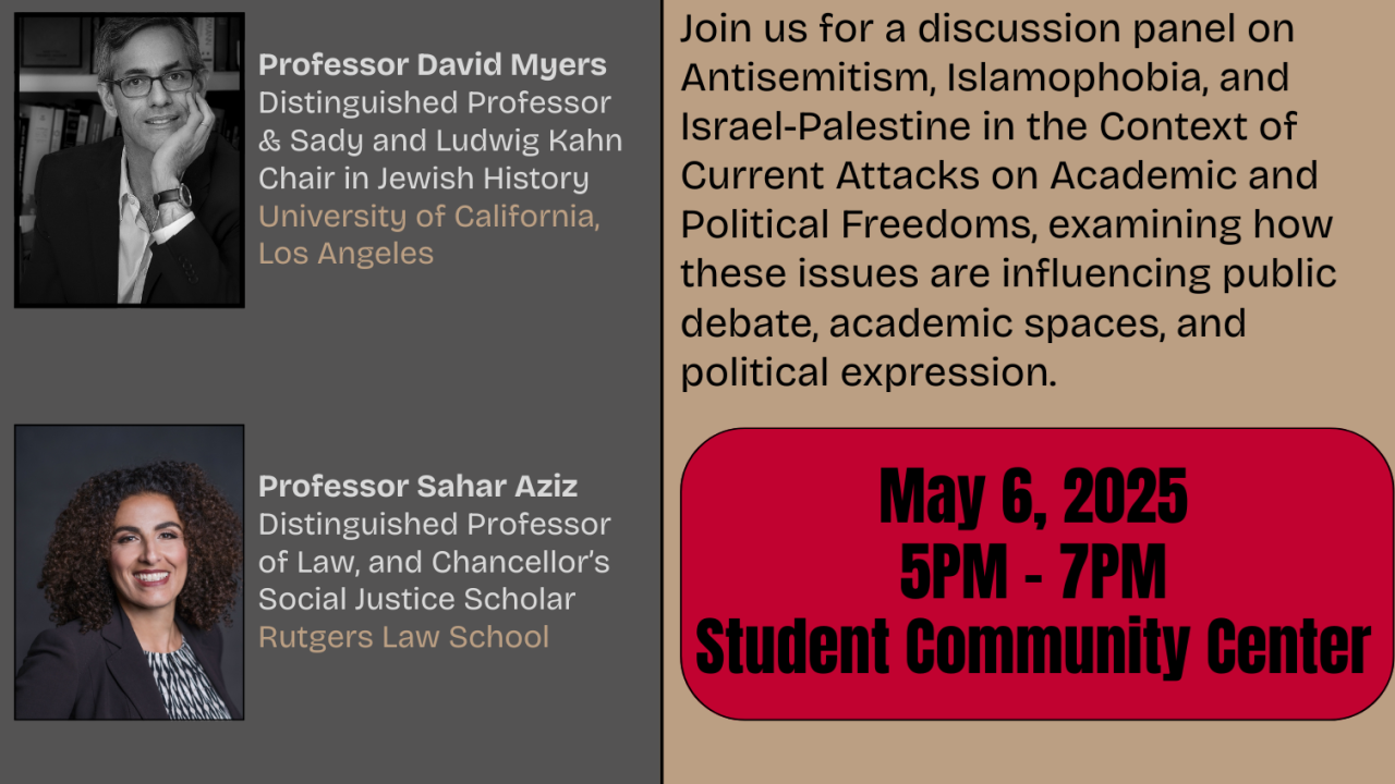 Antisemitism & Islamophobia Talk  - Speakers
