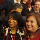 Renetta Tull with Crowd